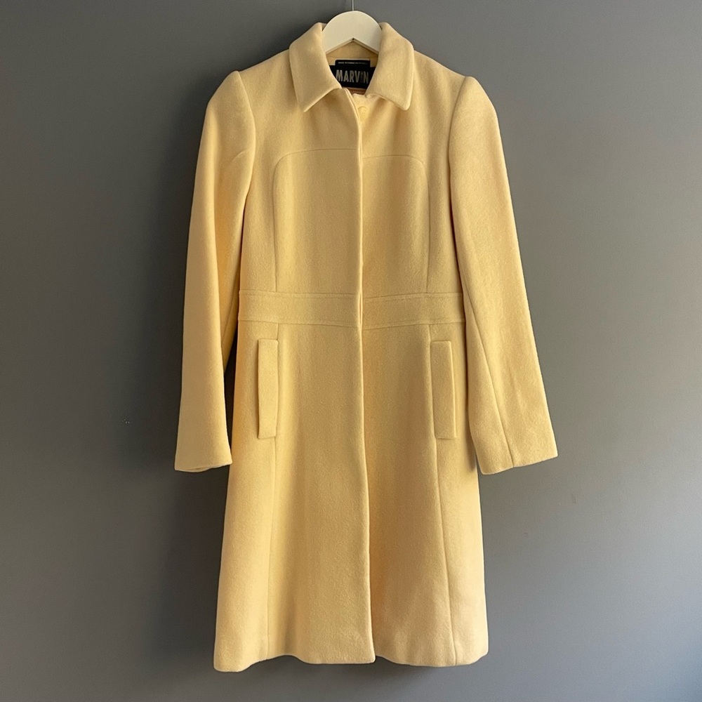 Women's XS Marvin Wool Cream Coat Business Professional